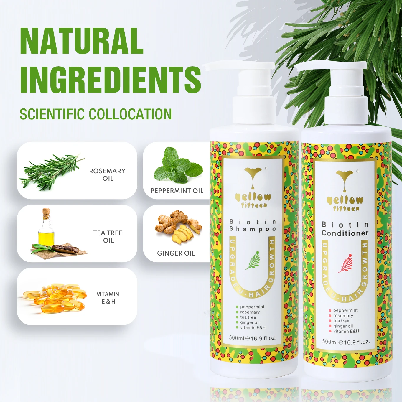 Collagen Stronger Hair Biotin Shampoo And Conditioner Set Professional Salon Organic Natural Shampoo And Conditioner