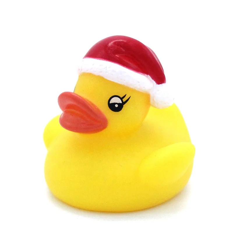 
PVC animal swimming floating yellow small bath toy Christmas mini rubber duck 