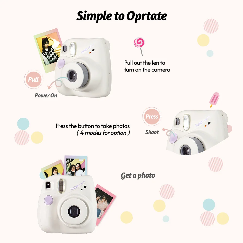 One Shot Camera Instant Film Texture Vintage Photo One Shot Camera