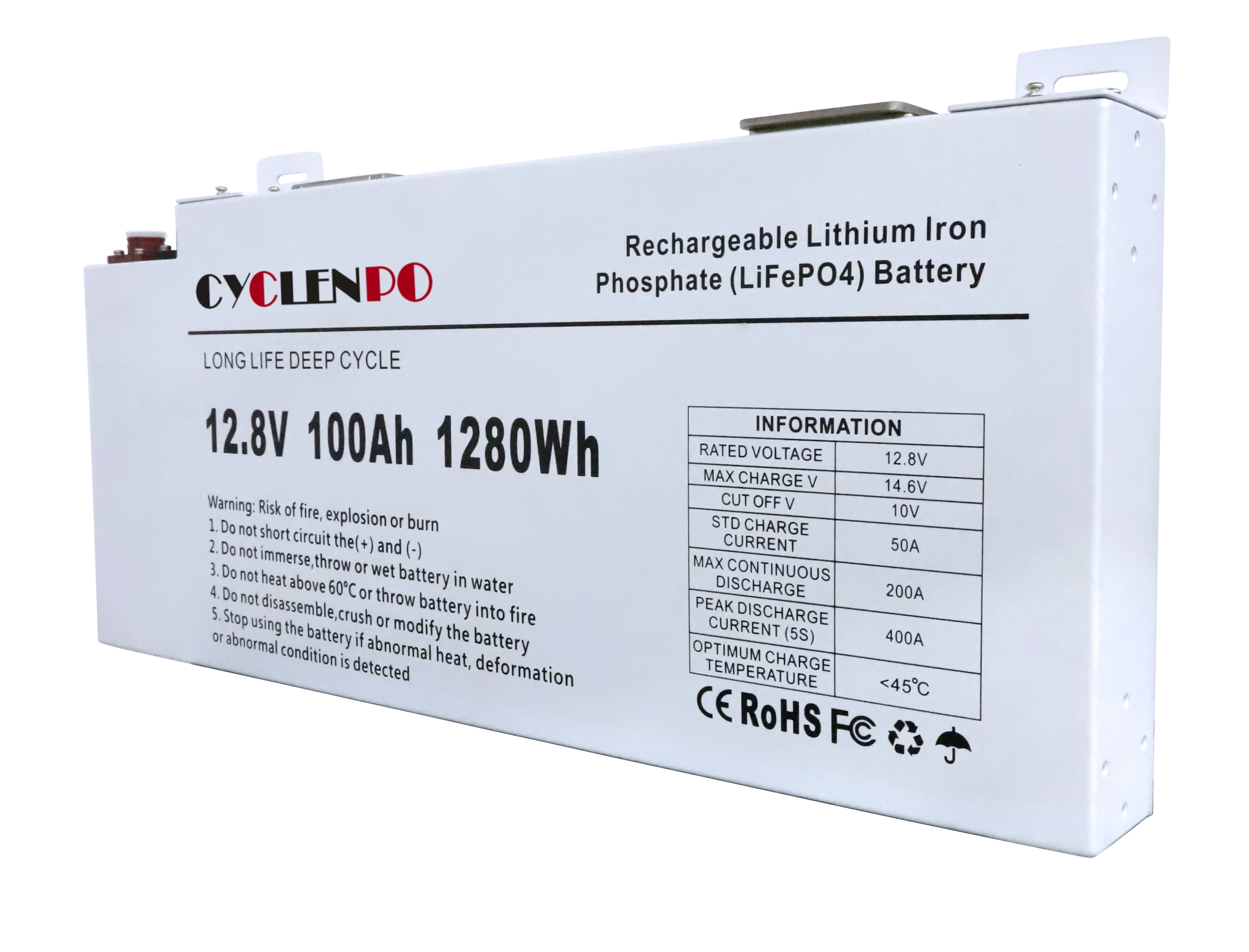 Lithium battery 12v deep cycle 100ah lithium ion battery for off road