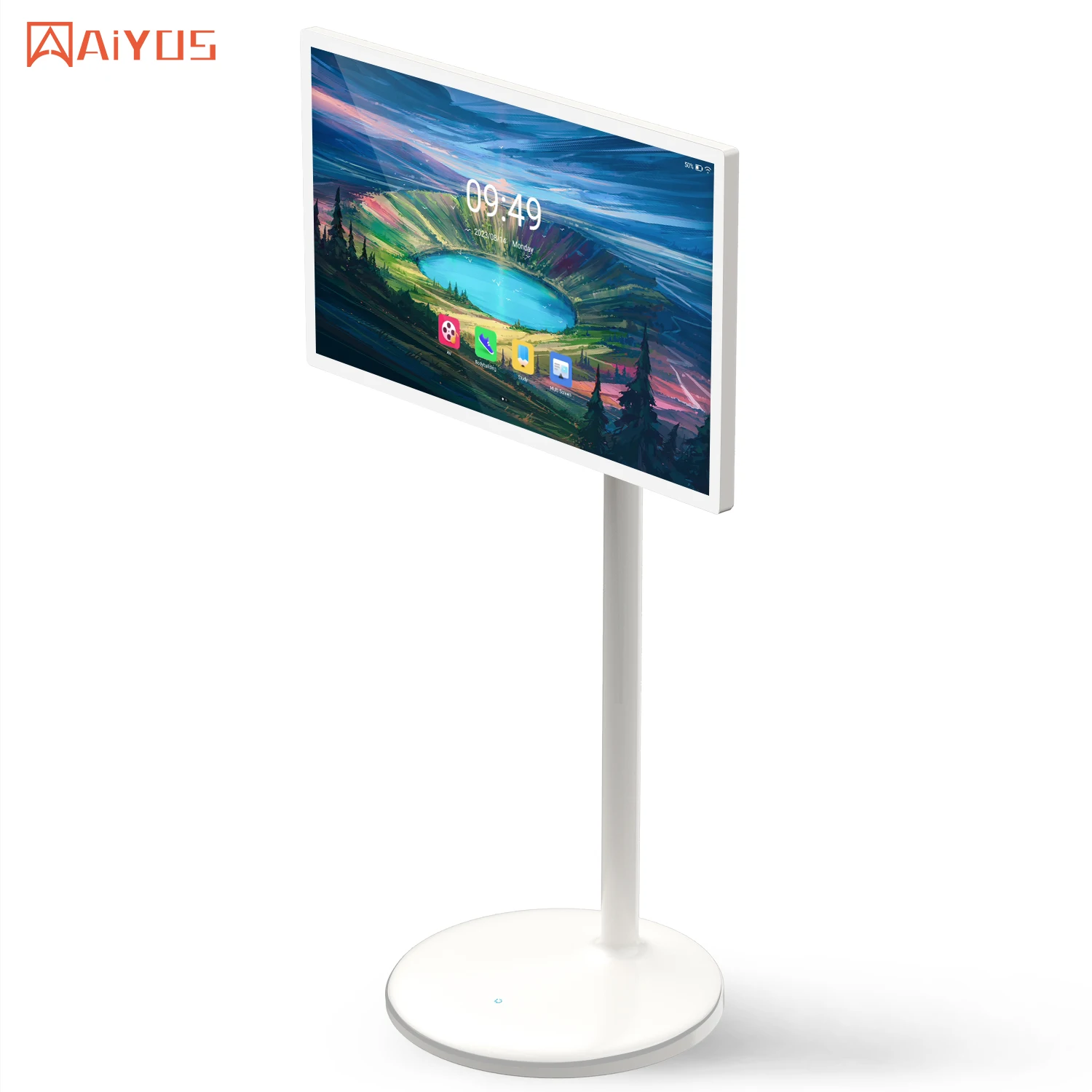 Portable Video Player  27/32inch TV Advertising Video Player Multi Touch Display Portable Movable Free Stand Digital Signage