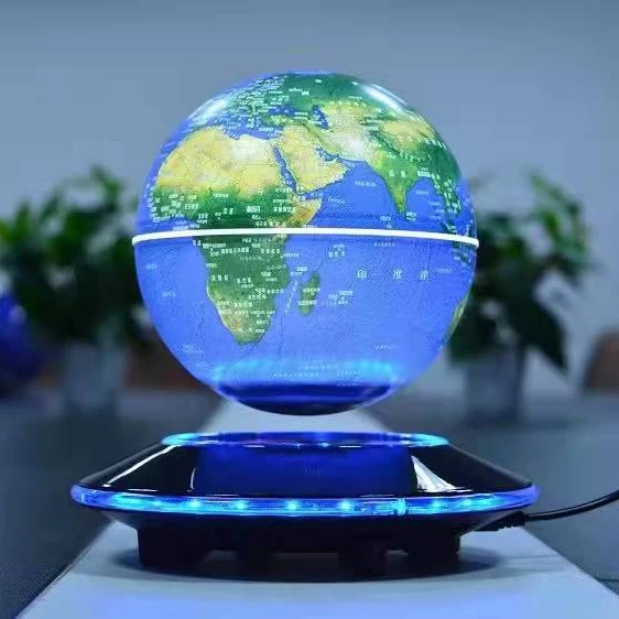 Creative Anti-gravity World Map Maglev Globe table lamp With Led Lights