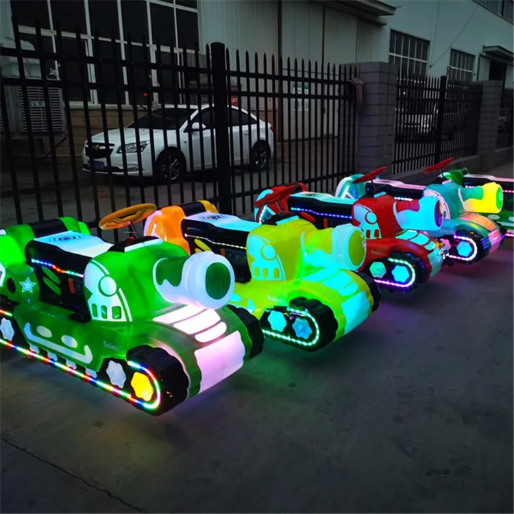 2021 commercial colorful light amusement vehicle rental parent-child double square outdoor kids electric mini bumper car