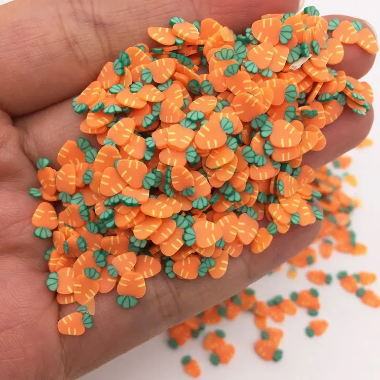 Carrot Vegetables Shape Polymer Clay Sprinkle For Phone Decoration Scrapbook Shaker Card DIY Slime Filler