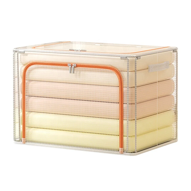Foldable Plastic Transparent Big Clear Storage Organizer Waterproof Pvc Box Storage Bins With Lids For Clothes