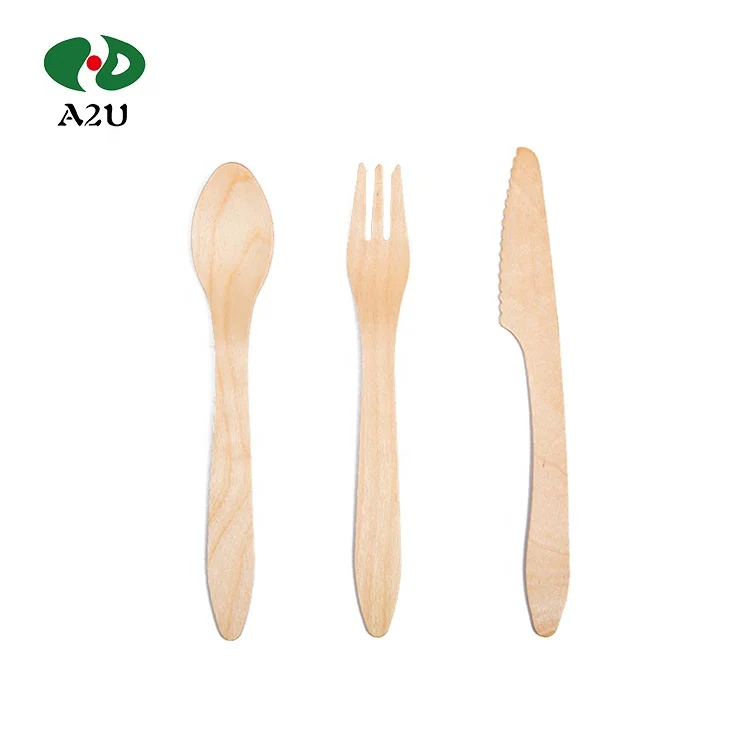 Attractive Eco Friendly Wooden Disposable Knife Fork Spoon