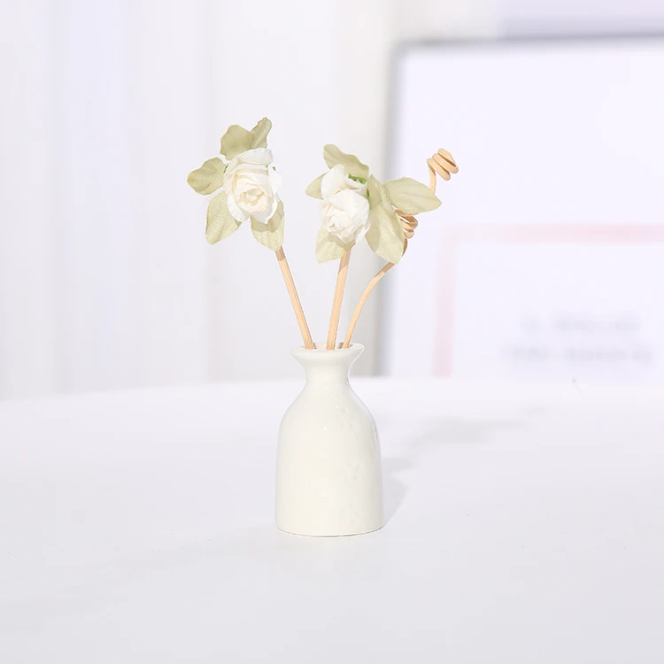 Solid color rattan reed diffuser sticks classic home reed diffuser bottle artistic ceramic reed diffuser sets gift souvenir