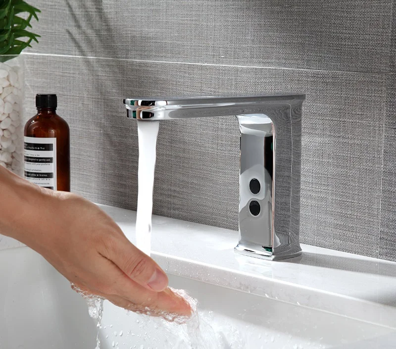 F186 Commercial Automatic Tap Sensor Electric Water mixer  Bathroom Sensor Faucet