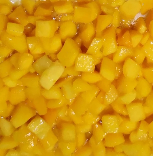 820g delicious canned yellow peach dice in light syrup on sale