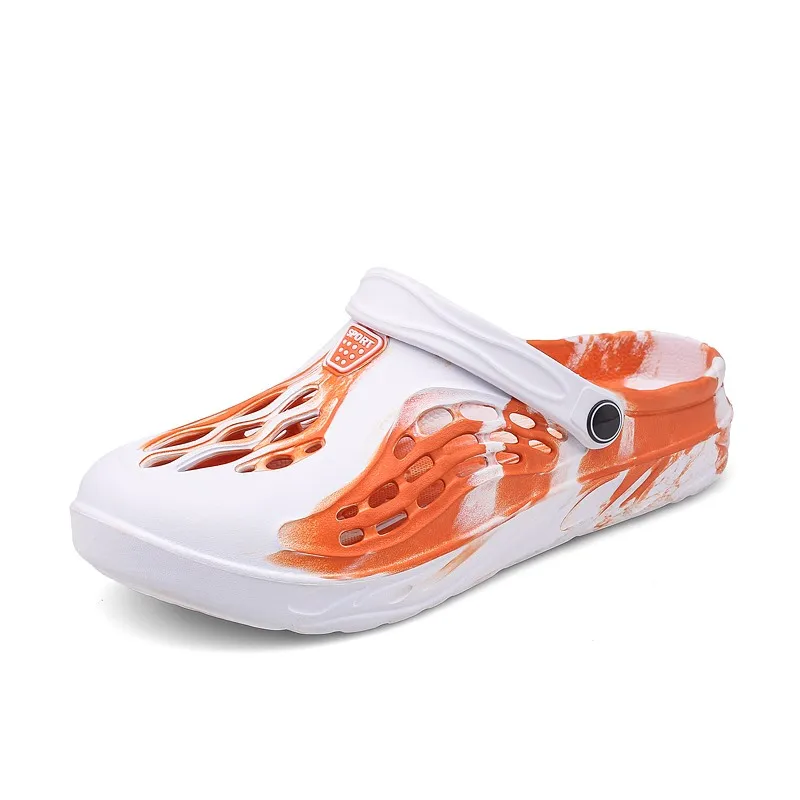 High Quality Low MOQ Summer Customized Beach Hole Shoes Men Slippers