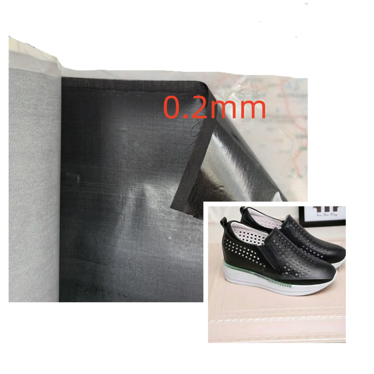 EVA laminated polyester fabric for the reinforcement of leather or  shoe upper