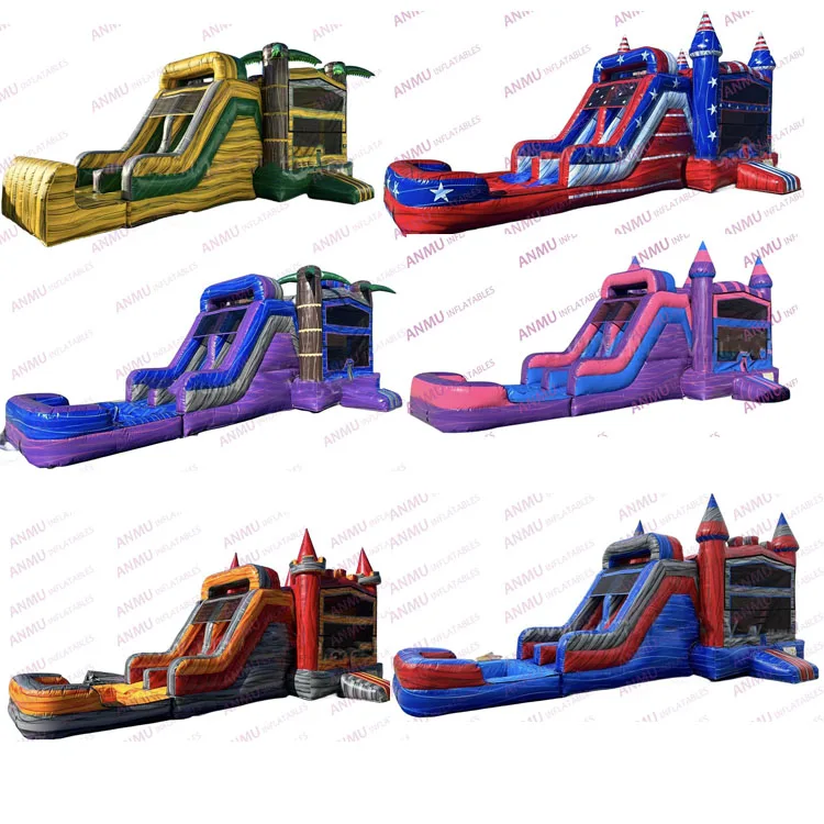 Commercial Inflatable Bouncer PVC Outdoor Bouncy Jumping Castle kids Rainbow Bounce House