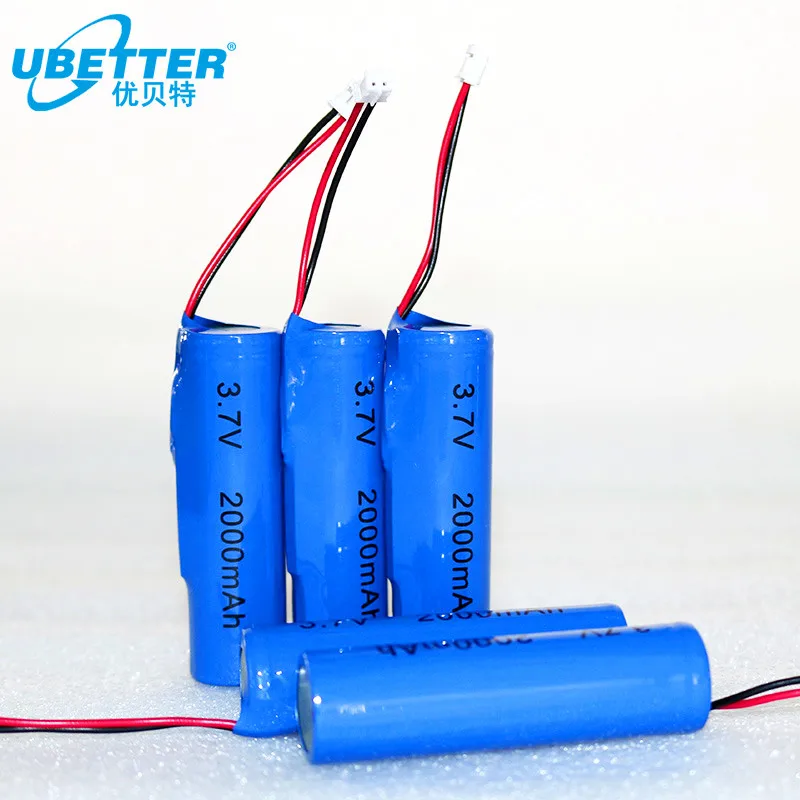 Заводская цена, перезаряжаемый литий-ионный аккумулятор 18650 1S1P 3,7 в 2000 мАч с PCM и соединительными проводами