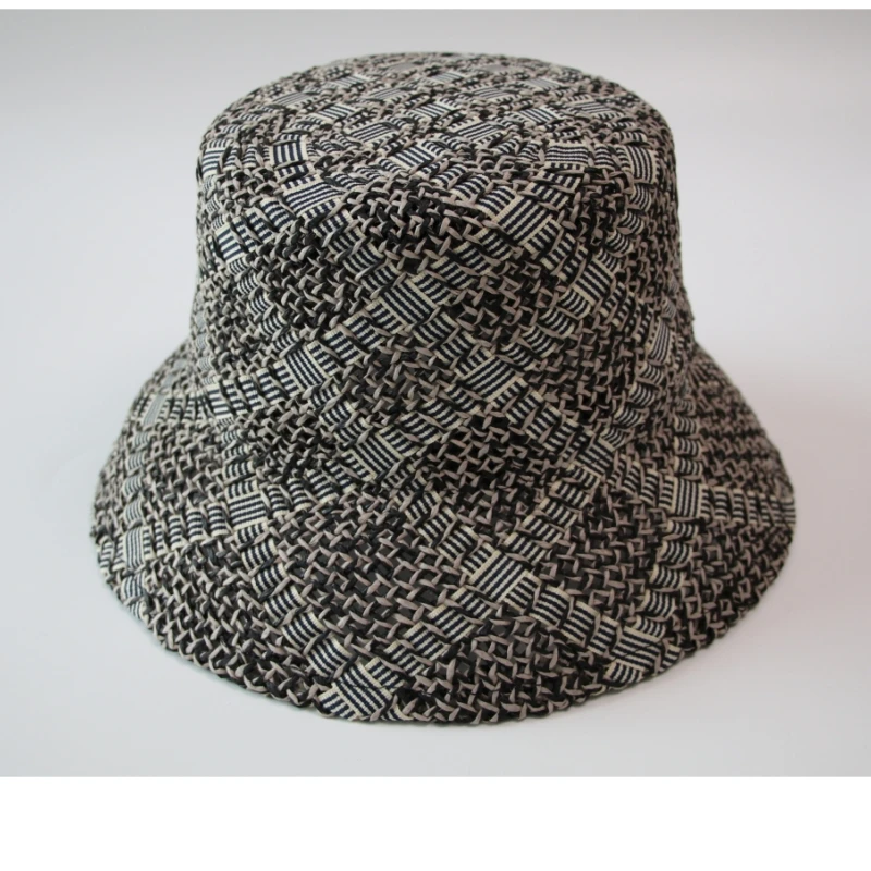 ND007  Handmade Paper Hat Body Wide  Brim  Raffia Straw Hat Bodies Outdoor Beach Sombrero  Natural Paper Cap