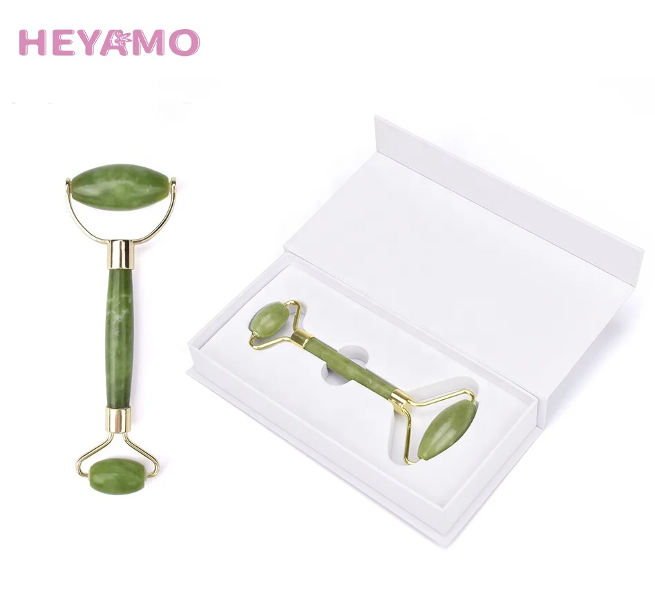 HEYAMO Muestras Gratis Beauty Health Products For Women Facial Marmor Cuarzo Rose Quartz Roller Jade Stone Masajeador Facial