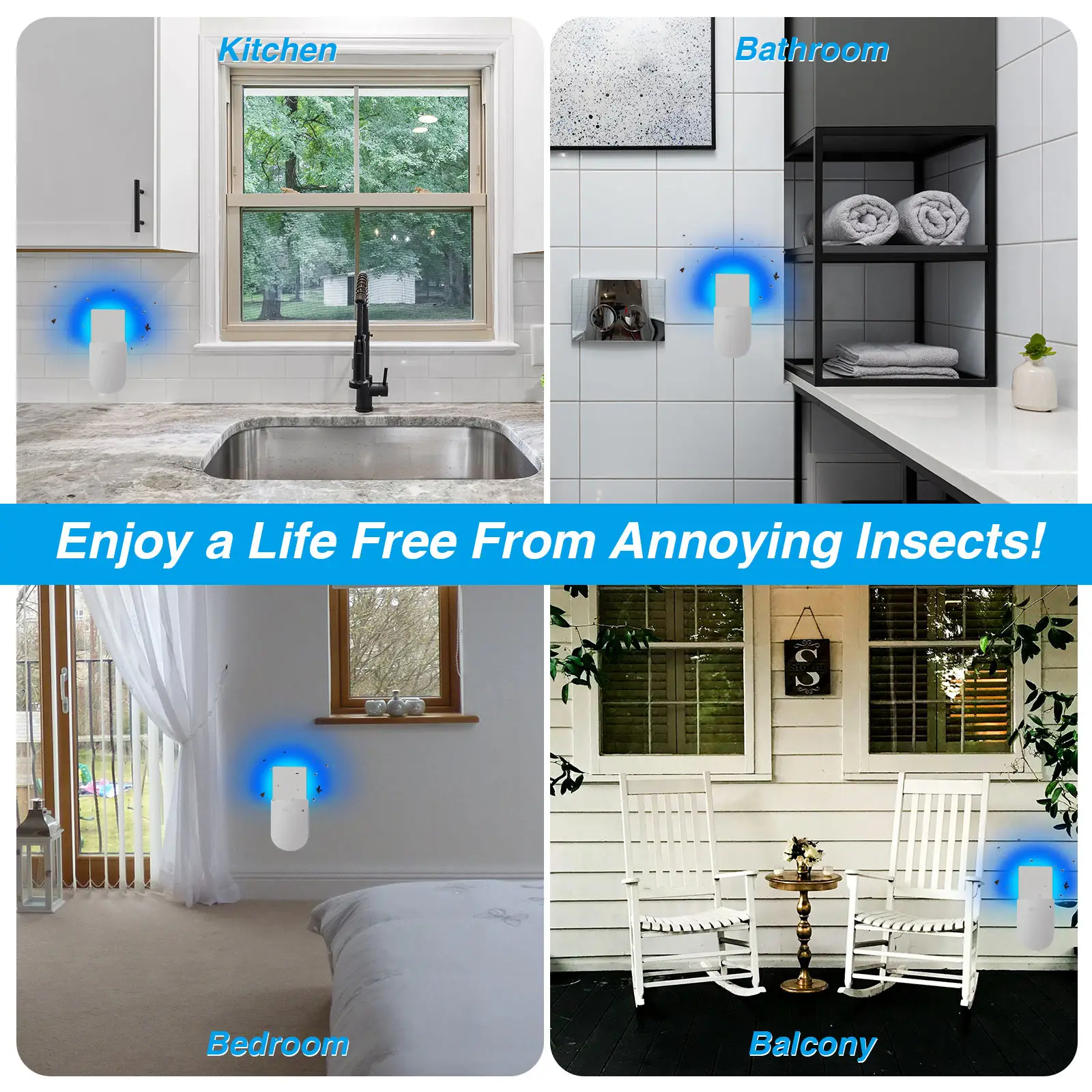 Dimmable Led Night Light Refills Glue Boards UVA Light Attract Mosquito Fly Trap