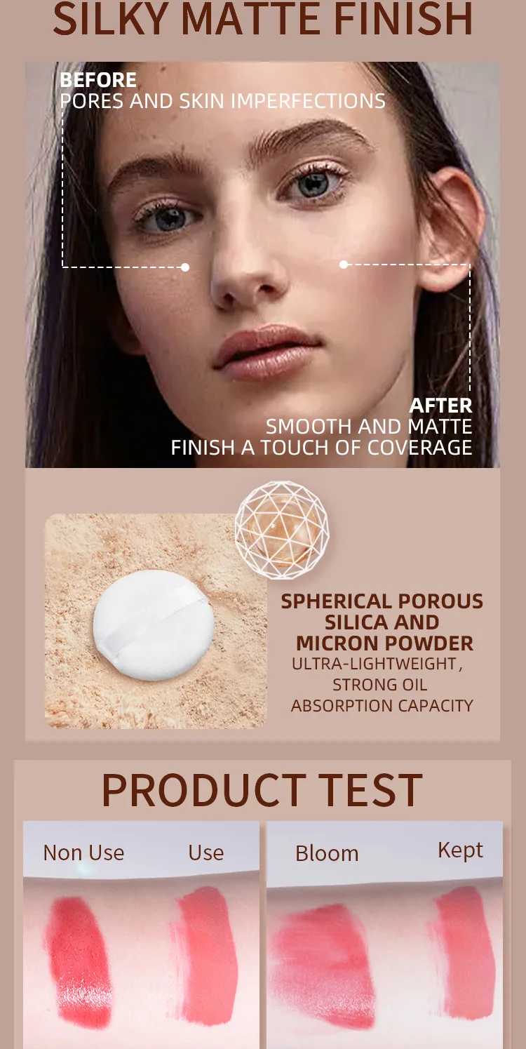Wholesale Oil Control Vegan Face Cosmetic Setting Powder Ultra-light Perfecting Finishing Loose Powder Translucent Loose Powder