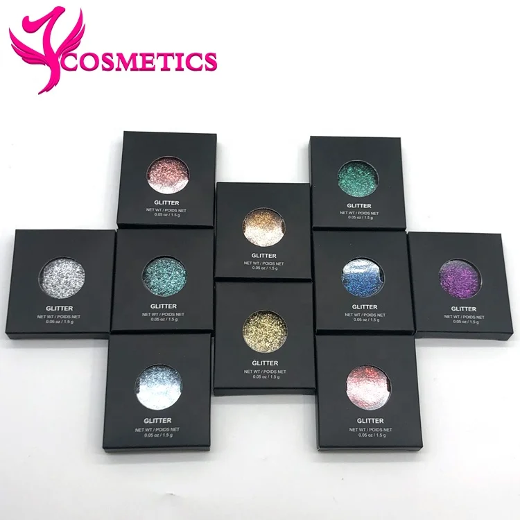 2021 custom high pigment single pressed makeup vegan eyeshadow glitter custom  private label
