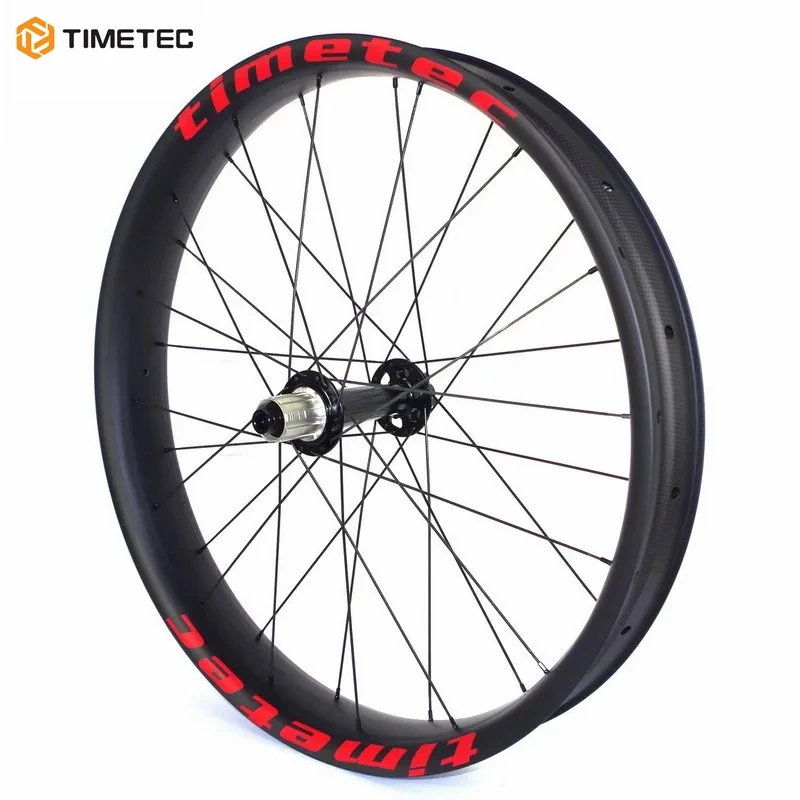 26er Fat Bike Carbon Wheels Fatbike Wheelset Tubeless 65mm 80mm 90mm 100mm Width Front  Space 135mm or 150mm Rear 190mm 197mm