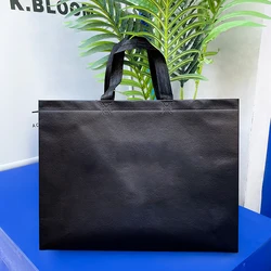 Wholesale gold silver non-woven portable shopping bag custom LOGO gift bag Reusable handbag Clothing packaging bags Eco-friendly