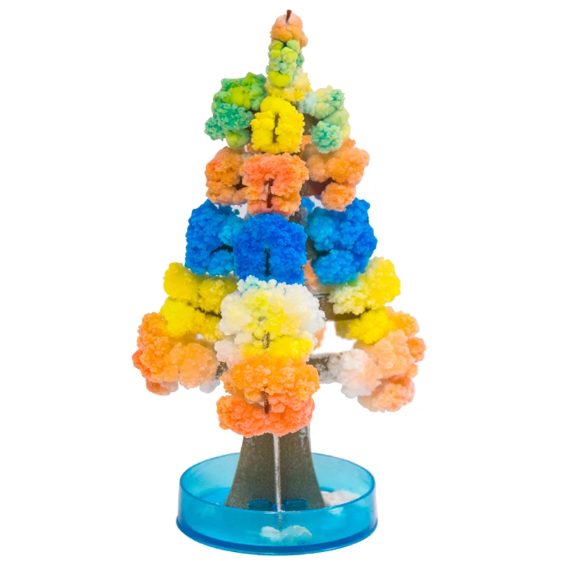 Newly Magic Growing Christmas Tree Blossoming Paper Crystal Trees Kids Diy Toy Christmas Tree