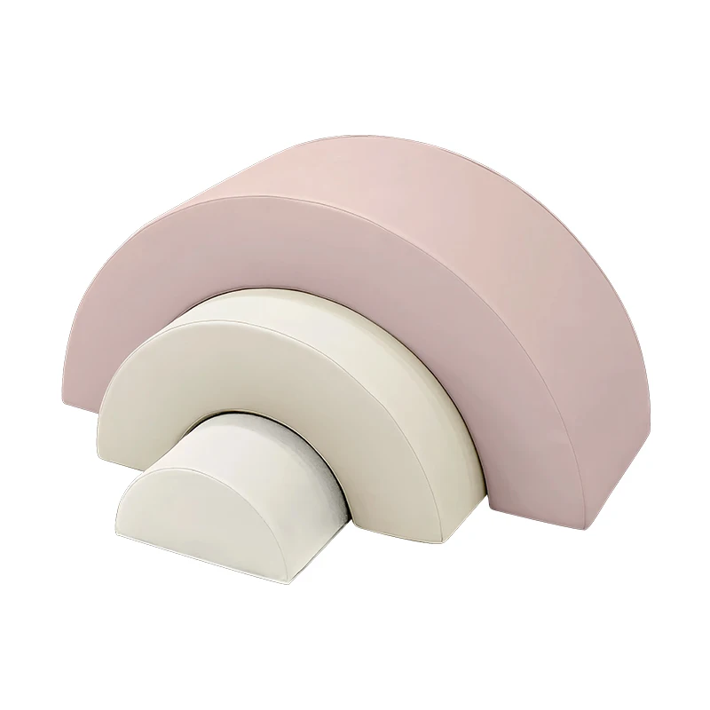 Kids Rainbow Arch shape Trio Soft Play Set Toddler Climbing and Crawling Bridge Soft Play Equipment Set