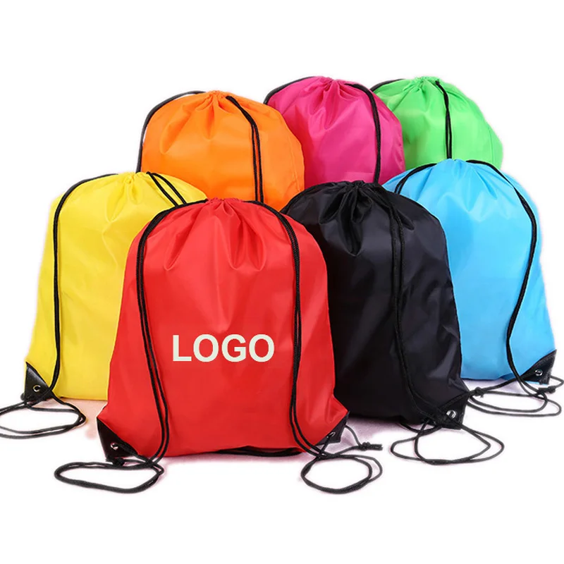 
Waterproof Drawstring Bag Printed 210D Polyester Carry Bags With Promotional Drawstring Storage Drawstring Bags 