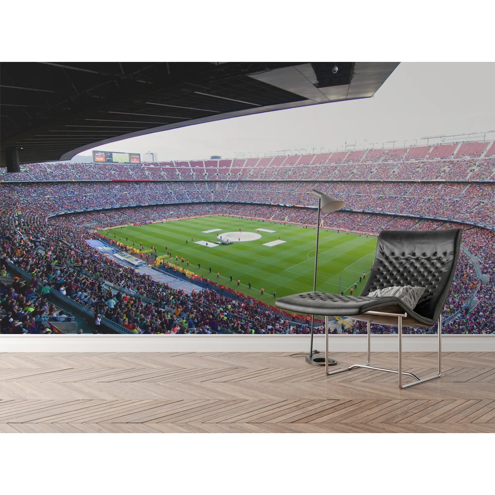 Custom Size Football Match Photo Wallpaper Football Club Stadium Gym Industrial Decoration Mural Wallpaper Papel De Parede 3d
