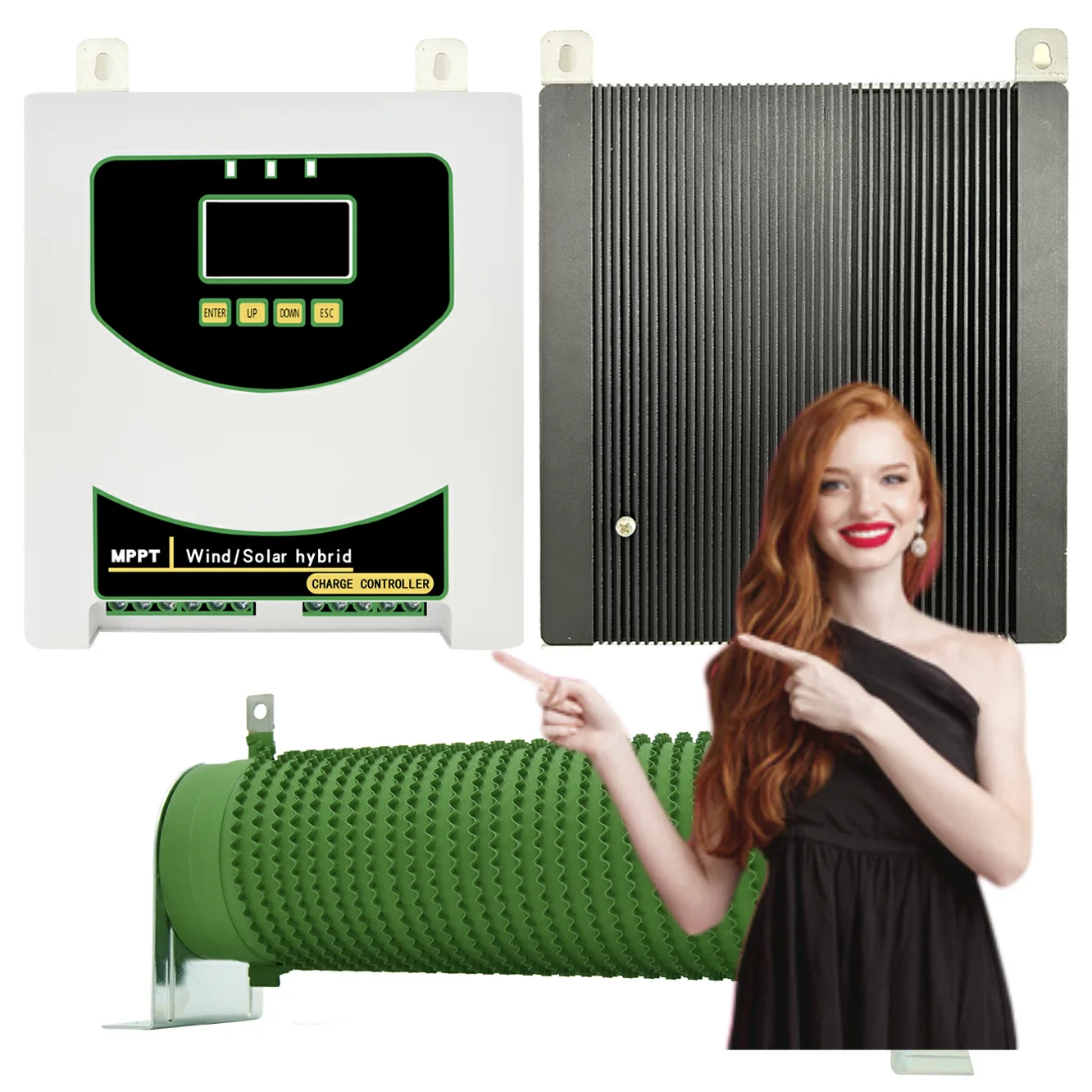 Yinen Dual Channel Wind Solar Hybrid Charge Controller 2000w 3000w 4000w Solar Power Controller 48v Mppt