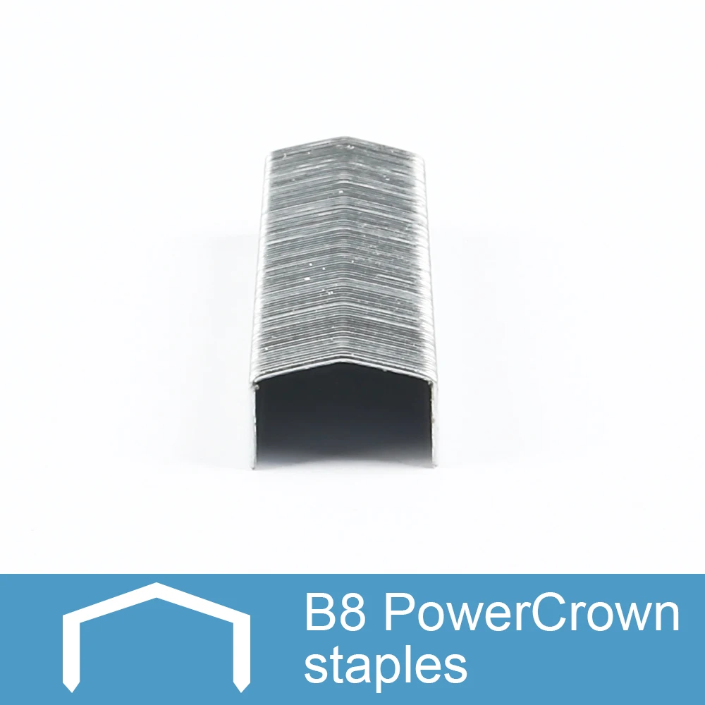 Stationery Eagle B8 Crown Shape Premium Staples 0.25 Inch Leg 1000 Pcs Per Box Pin Paper