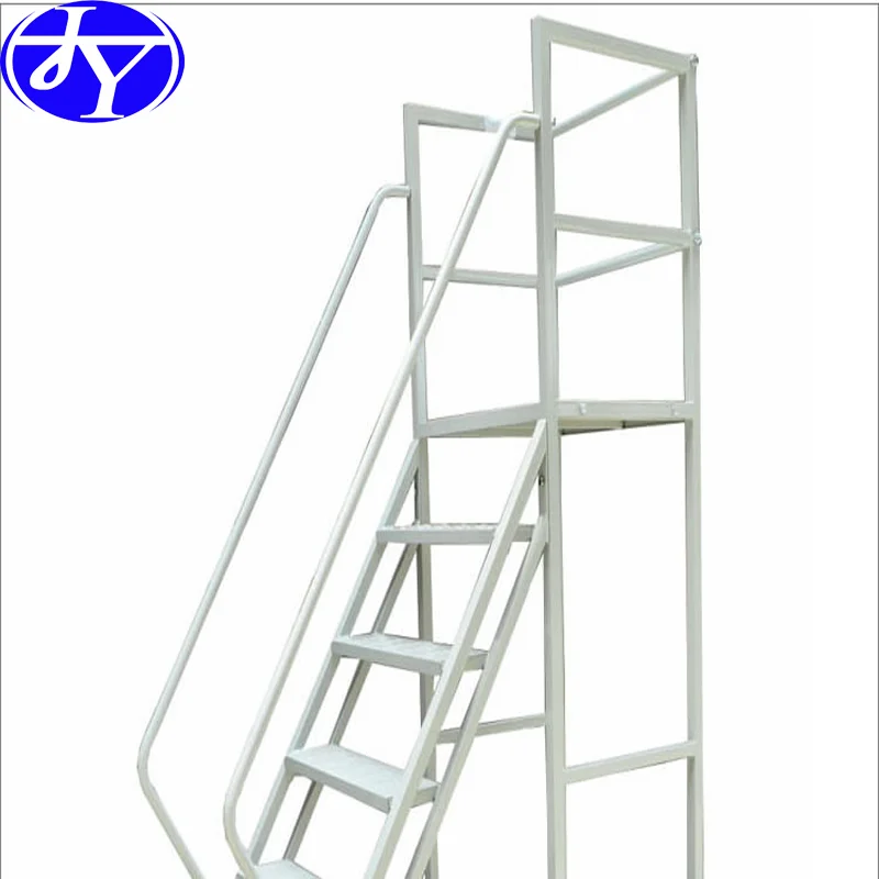 high capacity warehouse cargo ladder push trolley cart