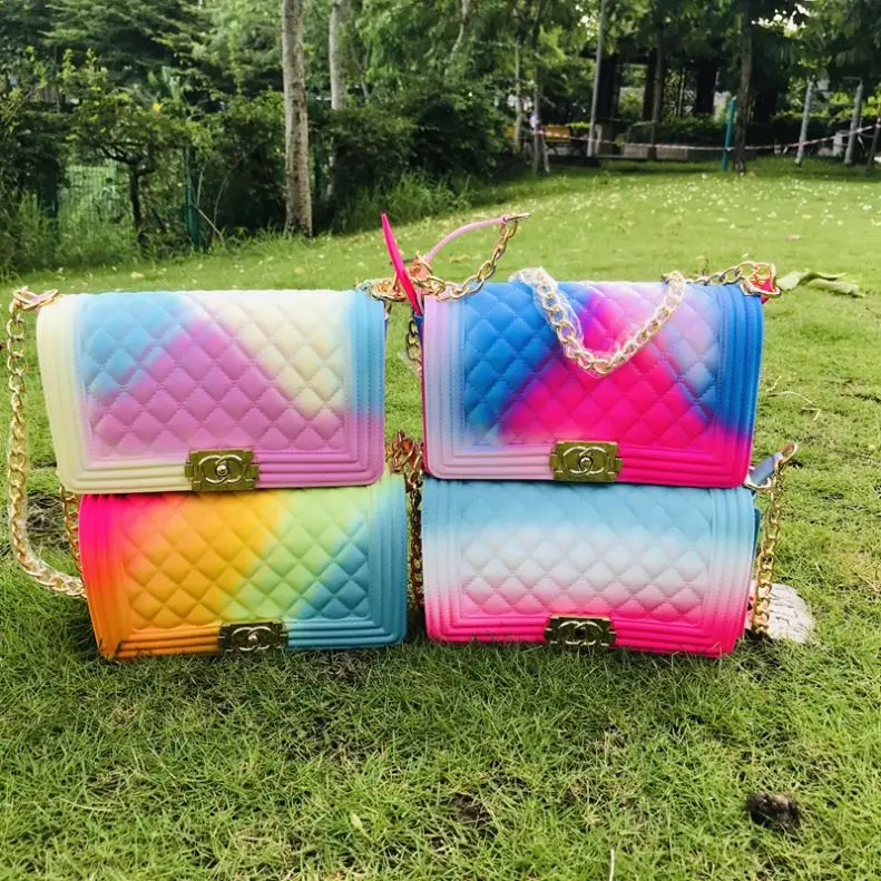 
Оптовая продажа, женские сумочки 2021, силиконовая сумка на плечо, радужная сумка, роскошные женские ручные сумки, конфетная железная сумочка 