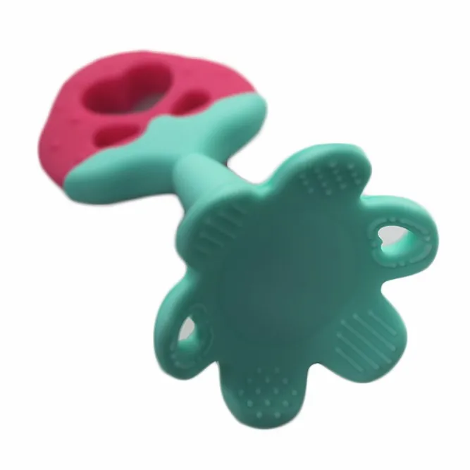 Food Grade BPA Free Wholesale Teething Chew Nursing Play Toy Fruit Silicone Baby Teether