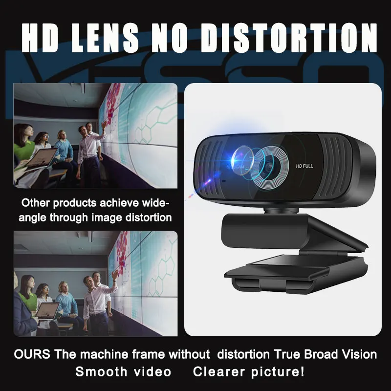 2K Auto 1080P 2K HD Webcamwebcam 1080p with Built-in HD Microphoneusb cameraDesktop or Laptop Smart TV Webcamusb camara web cam