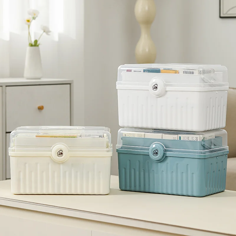 Custom Large Plastic Travel Medicine Pill Pharmacy Boxes Medication Organizer Case Packaging With Logo