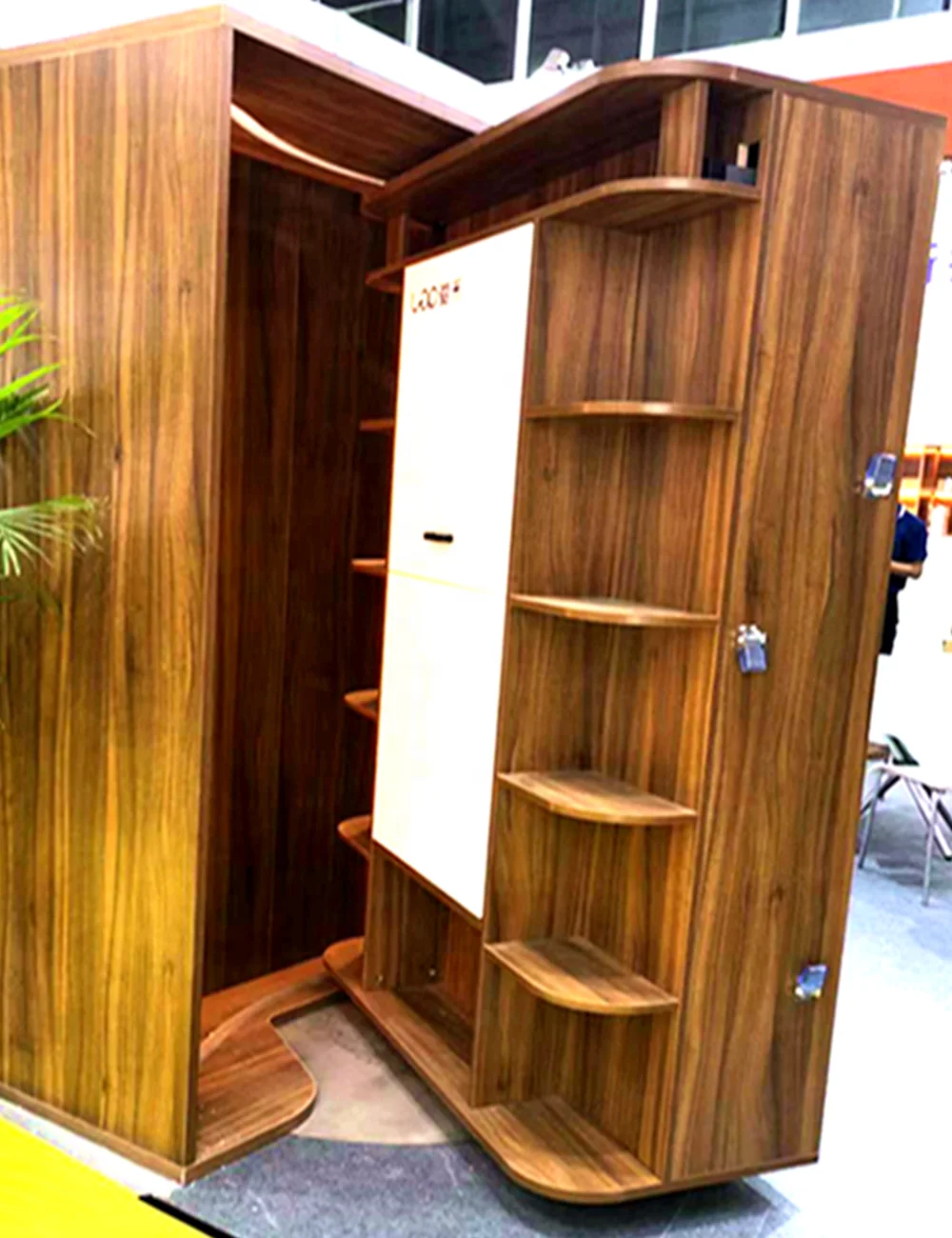 rotating wall bed with mounting table easy smart pulling design multi-functional fashion hidden furniture, folding bedroom set