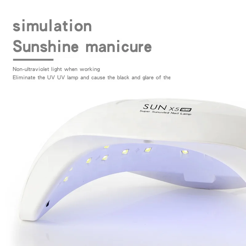 Лампа SUN X5 PLUS УФ/LED для сушки ногтей сушилка гель-лака портативная розовая лампа с USB-зарядкой маникюра 80