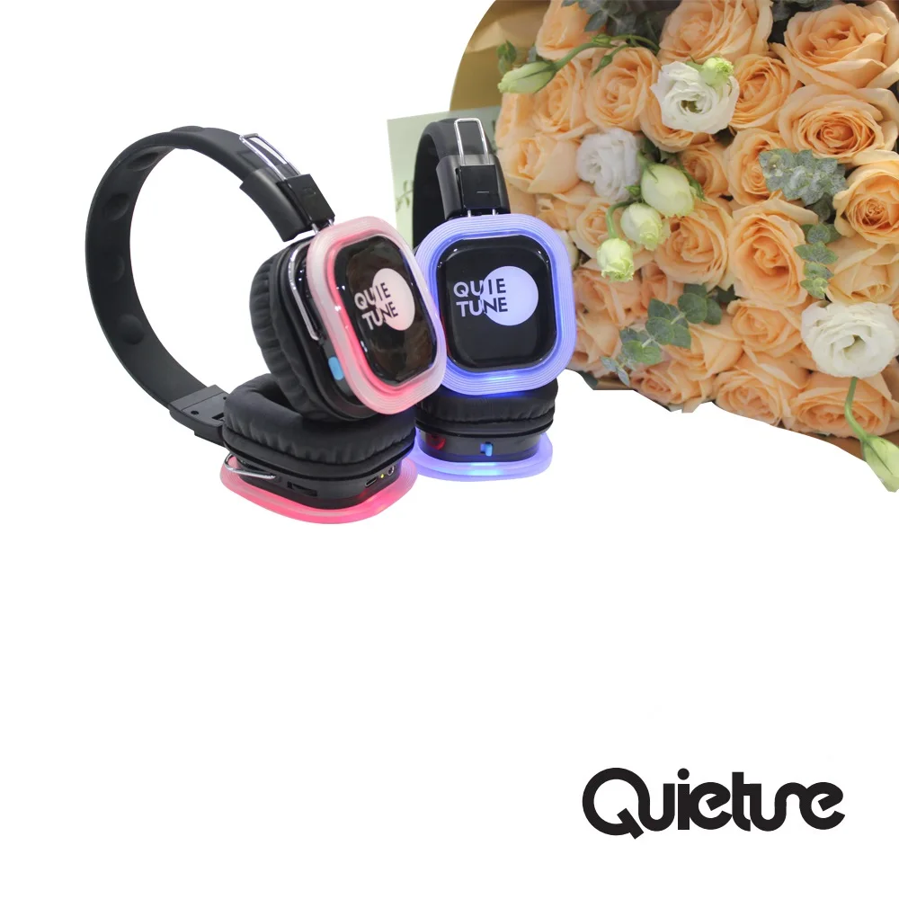 Best Price silent headphones party disco wireless equipment foldable stereo DJ headset house party 2 or 3 channel earphones