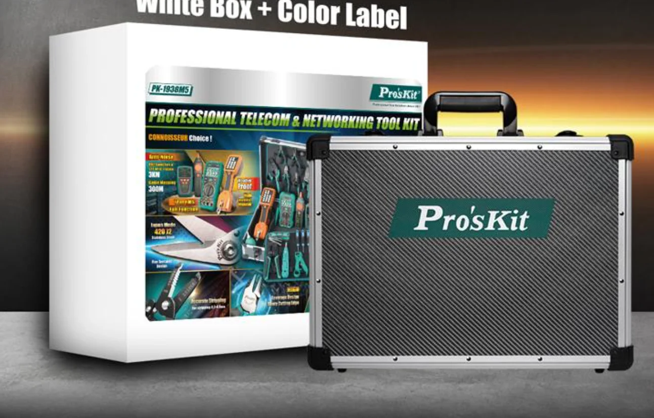 PK-1938M4 Professional Telecommunications and Network Kit with MT-7063 MT-8001 for Enterprise Network Installation Maintenance