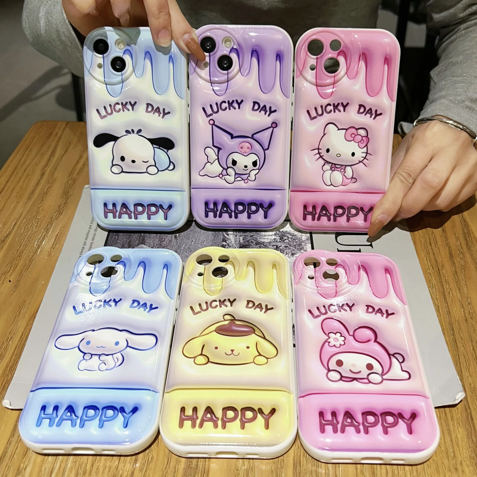 Internet celebrity cute cartoon animal bubble phone case New all-inclusive anti-fall phone case