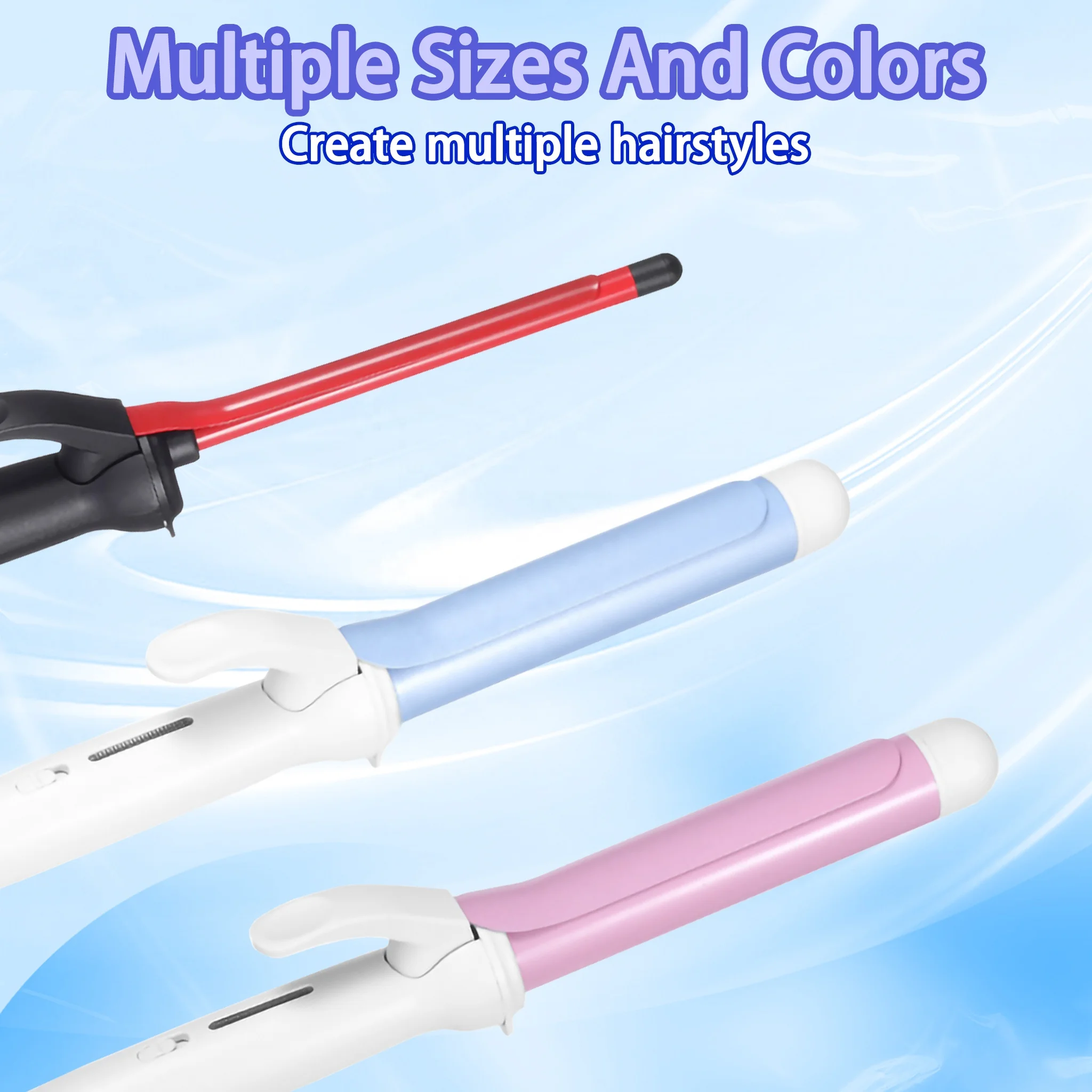 New Purple Girly Design Curling Iron with Professional Salon Hair Styler Electric Portable Curling