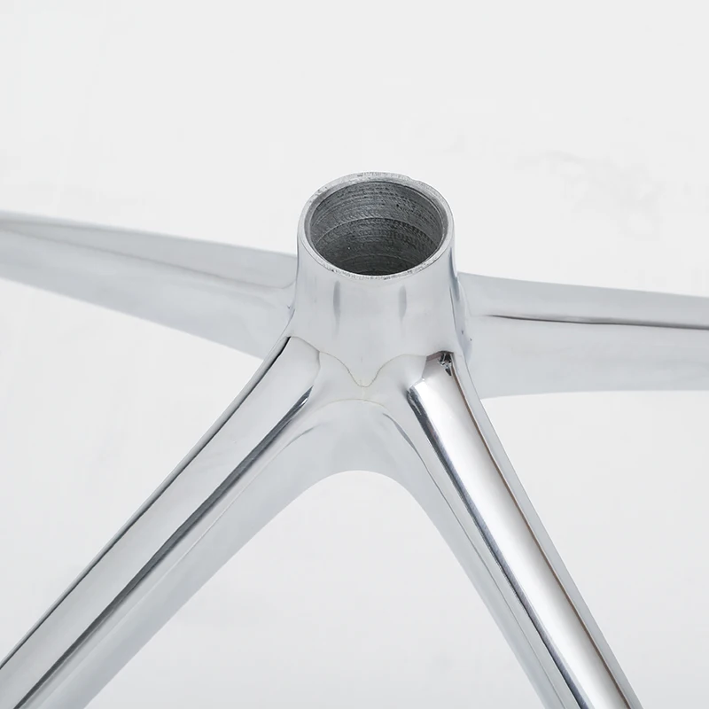 Поставка Профессионального литого под давлением алюминия, 4 звезды, металлический полированный поворотный стул для офисной мебели