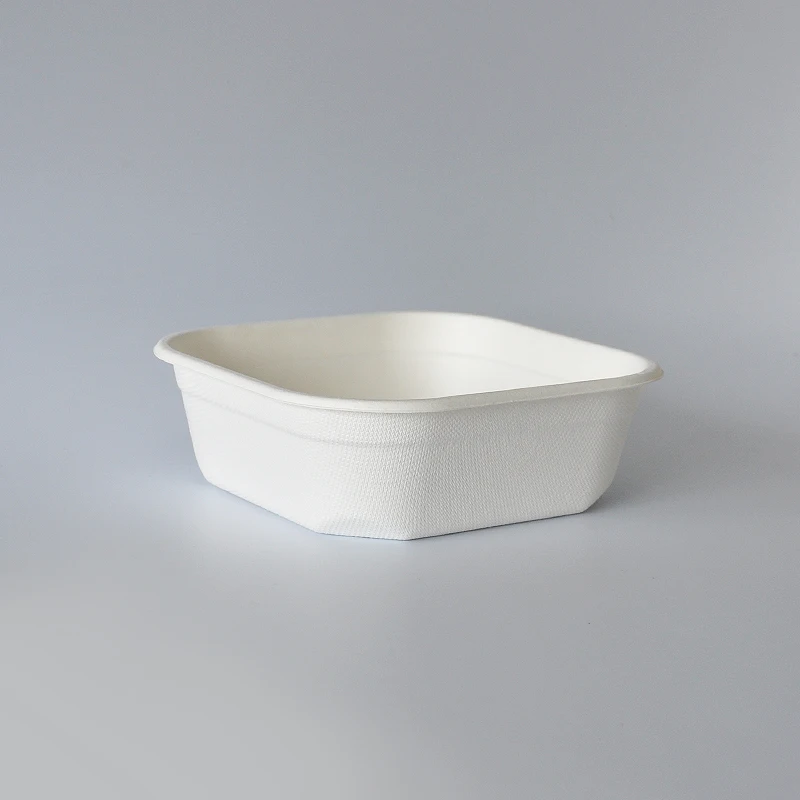 bagass take away food packing custom disposable biodegradable microwave 750ml lunch box with lid