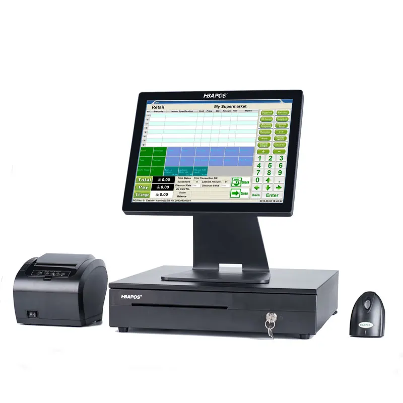 15.6 inch Point of sales System Win10 Pos Tablet All In One Touch Screen Restaurant Supermarket with J1900 CPU