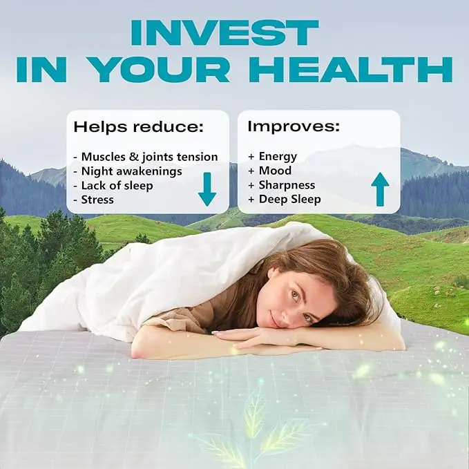 Earthing Grounding Sheet 10% silver fiber 90% Cotton Fitted Sheet Full/Twin/Queen/King Size Beds Sheets