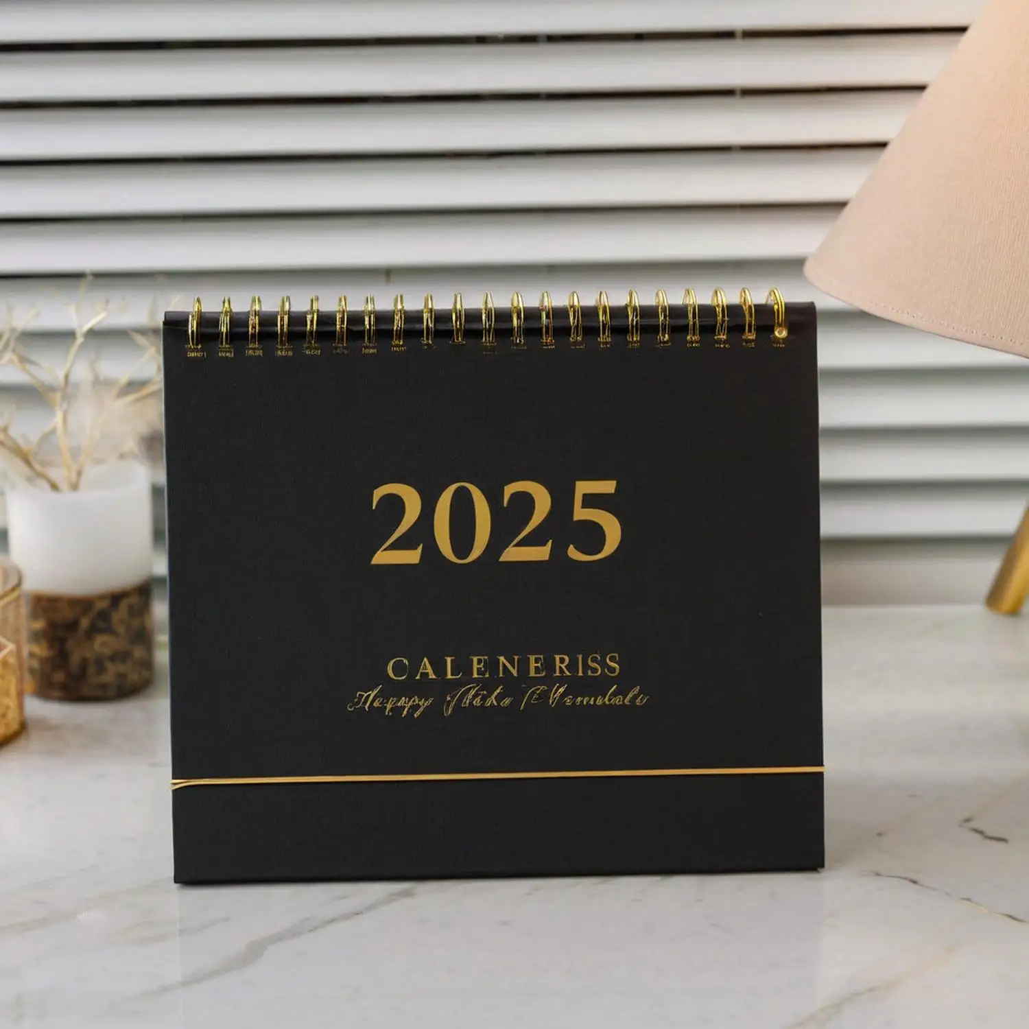 Custom Calendar Paper Spiral Monthly Undated Stand Flip Table Desk Top Paper Calendar