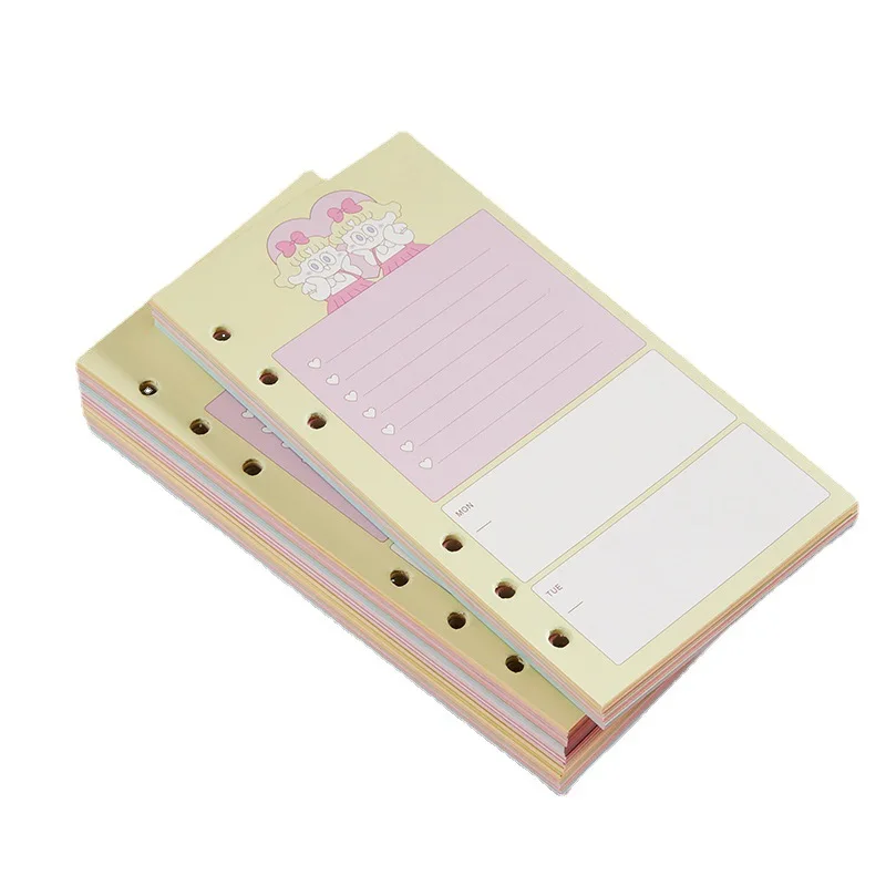 Manual Account Book 6 Holes A6 Color Loose Leaf Book For Core Diy Creative Removable Recyclable Manual Account Book  Inner Page