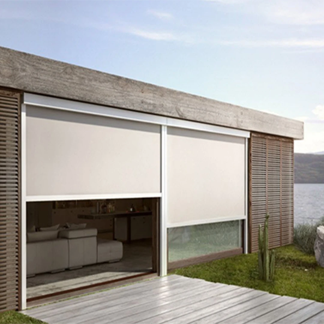 Stardeco Cheapest Factory Supplied Motorized Shutters outdoor curtains waterproof Zip Track Outdoor Roller Blinds