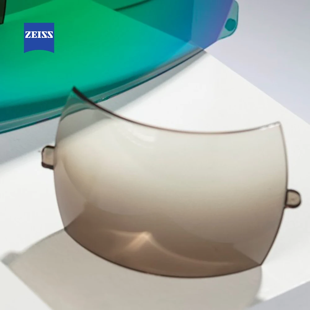 ZEISS One-piece shield sunlens: base 6 sunlens High Quality solid Customized HC Hard Resin Eyewear lens  low moq wholesale