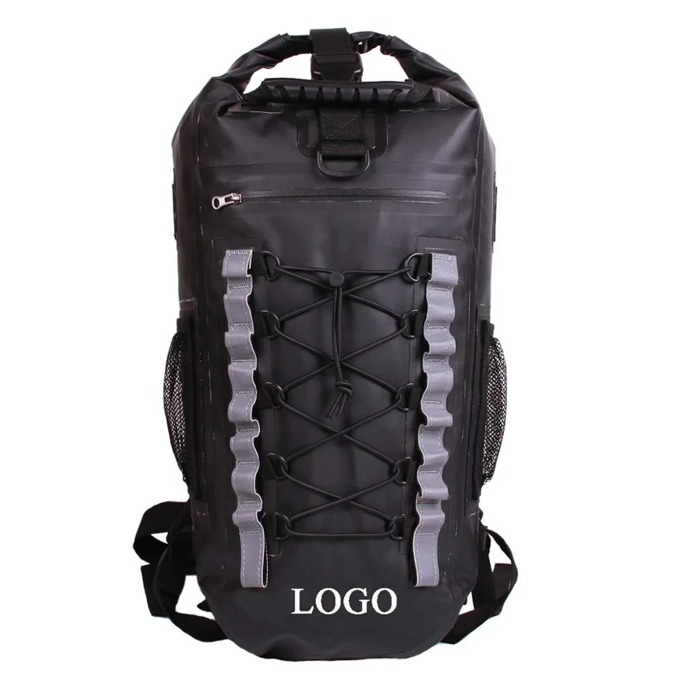 Black tactical backpack 2019 heat sealed heavy duty 500D PVC camping sport 40 Litre hiking hunting tactical dry bag outdoor gear